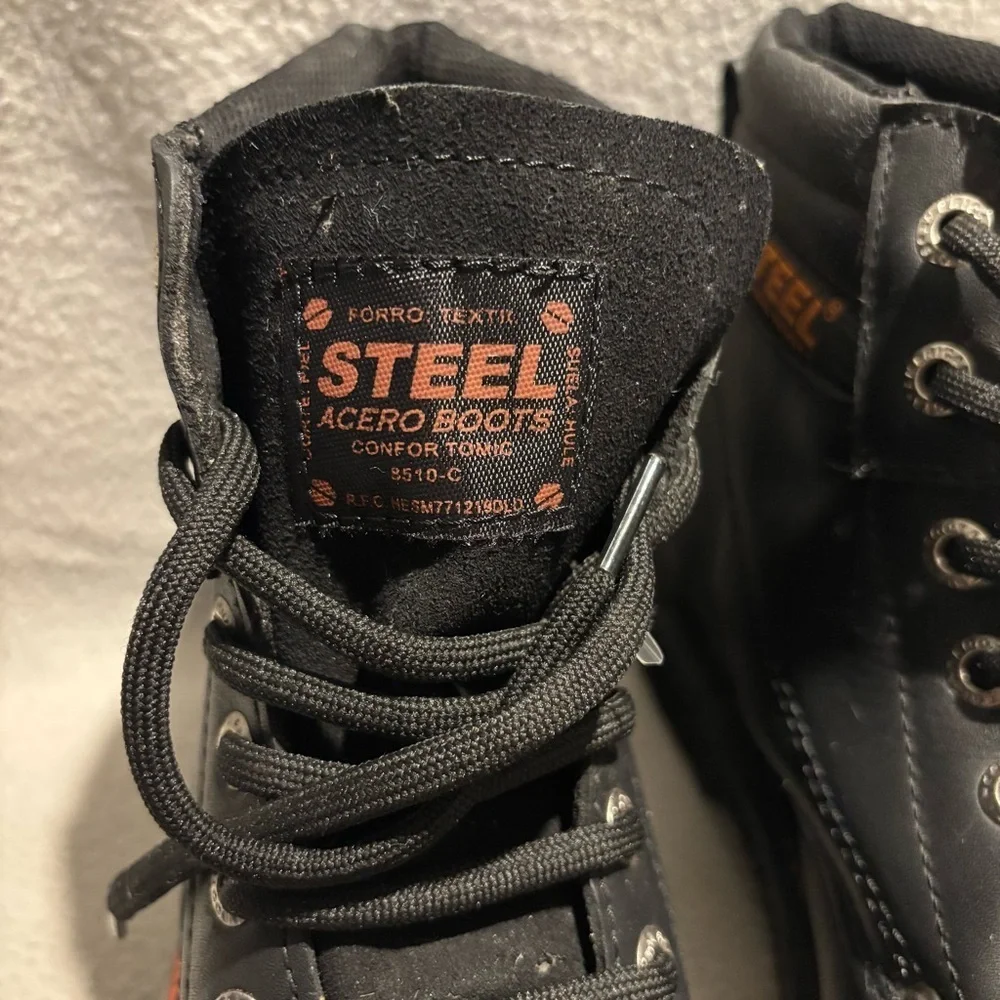 Steel Acero boots black made in Mexico size 28